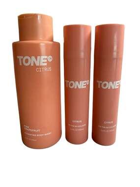TONE Citrus Pink Grapefruit Hydrating Body Wash & 2 Citrus On The Go Cologne